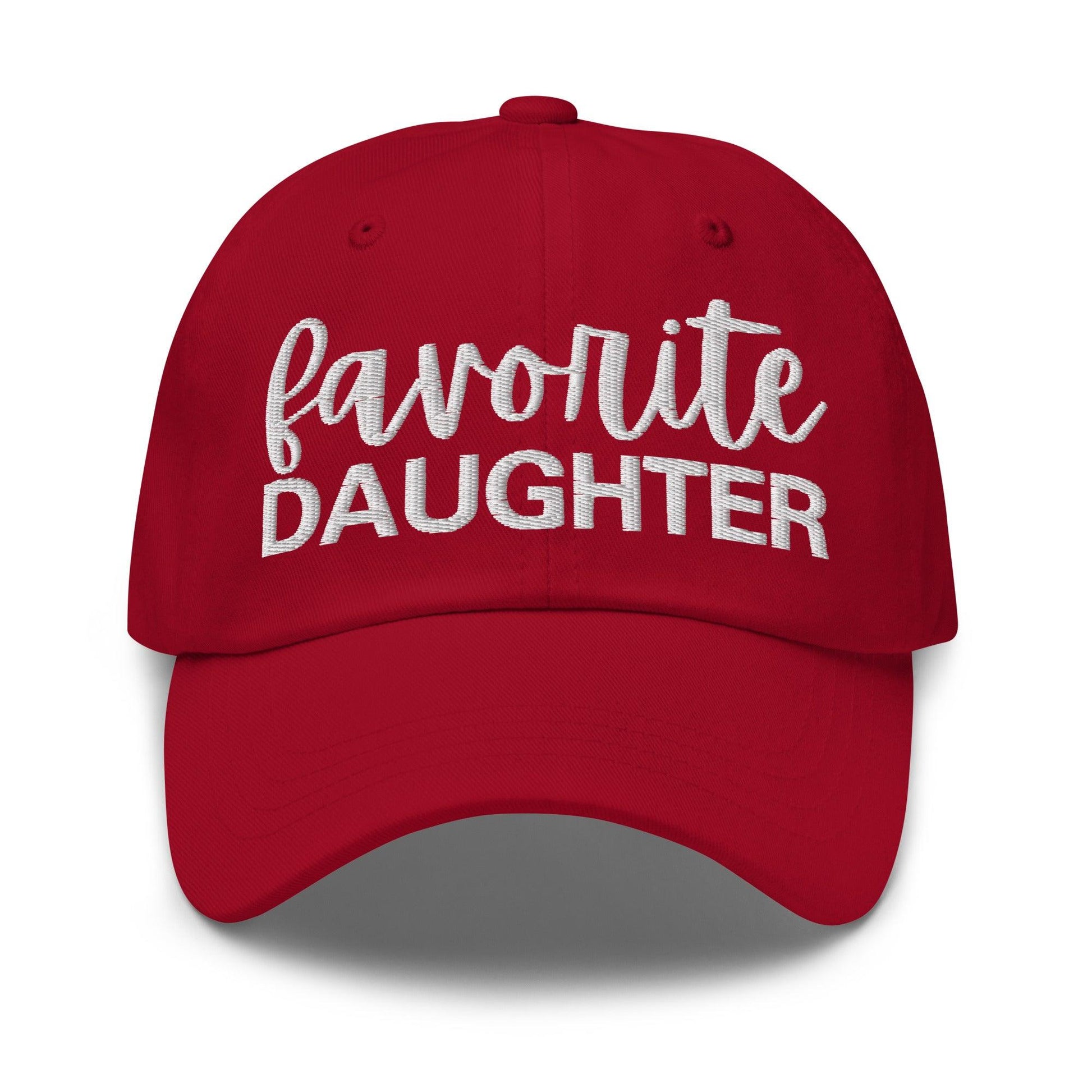 Favorite Daughter Embroidered Dad Hat - Cranberry