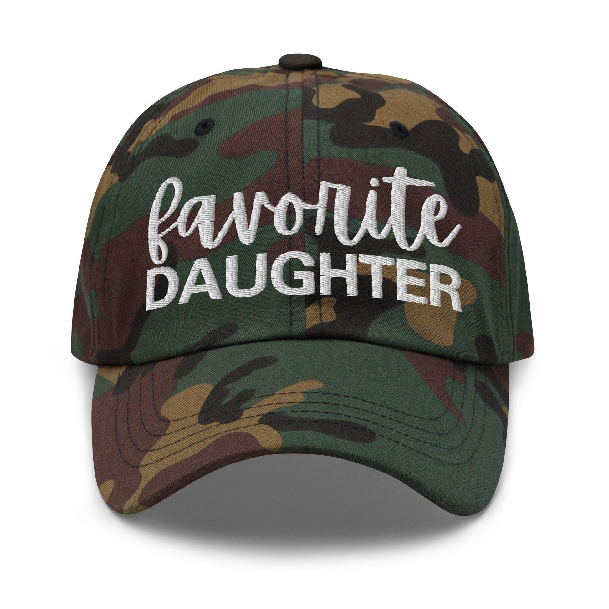 Favorite Daughter Embroidered Dad Hat - Green Camo