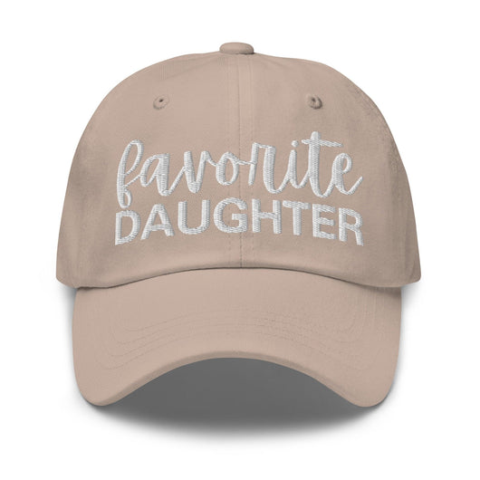 Favorite Daughter Embroidered Dad Hat - Stone