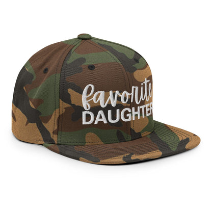 Favorite Daughter Embroidered Flat Bill Brim Snapback Hat