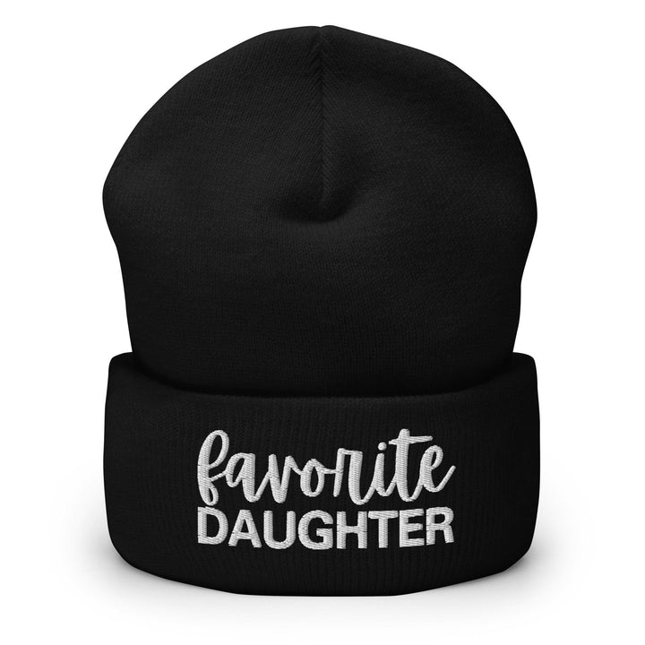Favorite Daughter Embroidered Knit Cuffed Beanie - Black