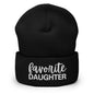 Favorite Daughter Embroidered Knit Cuffed Beanie - Black
