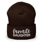Favorite Daughter Embroidered Knit Cuffed Beanie - Brown
