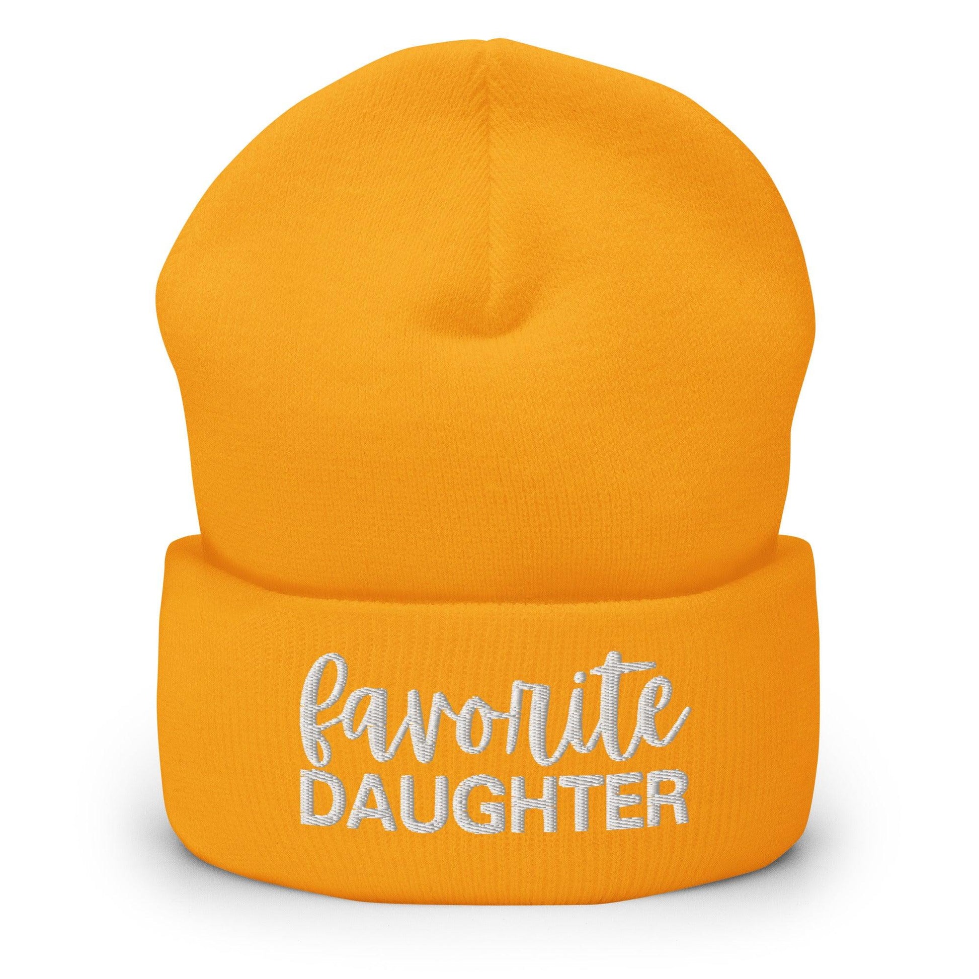 Favorite Daughter Embroidered Knit Cuffed Beanie - Gold