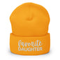 Favorite Daughter Embroidered Knit Cuffed Beanie - Gold
