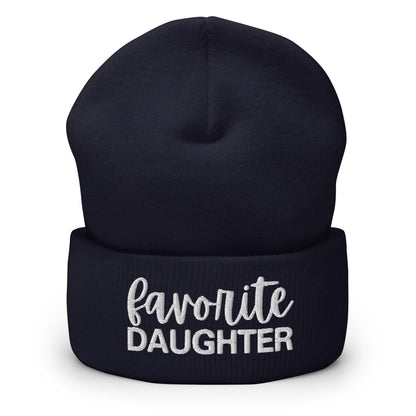 Favorite Daughter Embroidered Knit Cuffed Beanie - Navy