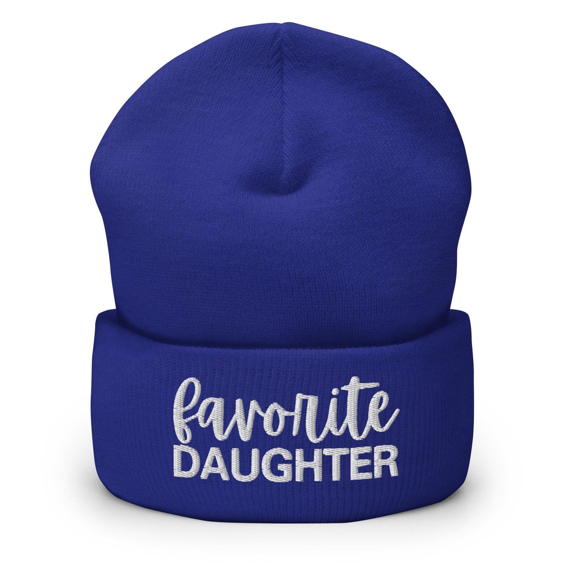 Favorite Daughter Embroidered Knit Cuffed Beanie - Royal
