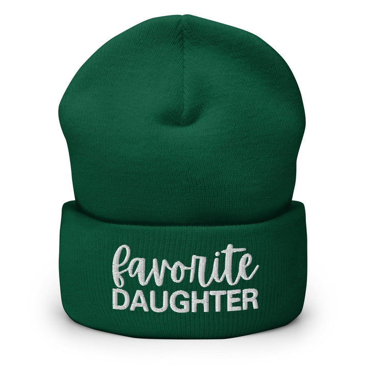 Favorite Daughter Embroidered Knit Cuffed Beanie - Spruce