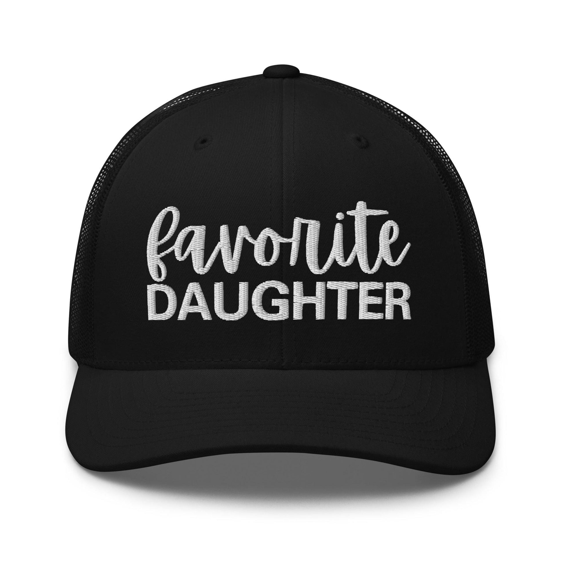 Favorite Daughter Embroidered Mesh Trucker Hat - Black