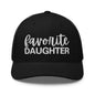 Favorite Daughter Embroidered Mesh Trucker Hat - Black