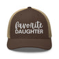 Favorite Daughter Embroidered Mesh Trucker Hat - Brown/ Khaki