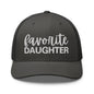 Favorite Daughter Embroidered Mesh Trucker Hat - Charcoal
