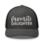 Favorite Daughter Embroidered Mesh Trucker Hat - Charcoal/ Black