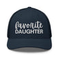 Favorite Daughter Embroidered Mesh Trucker Hat - Navy