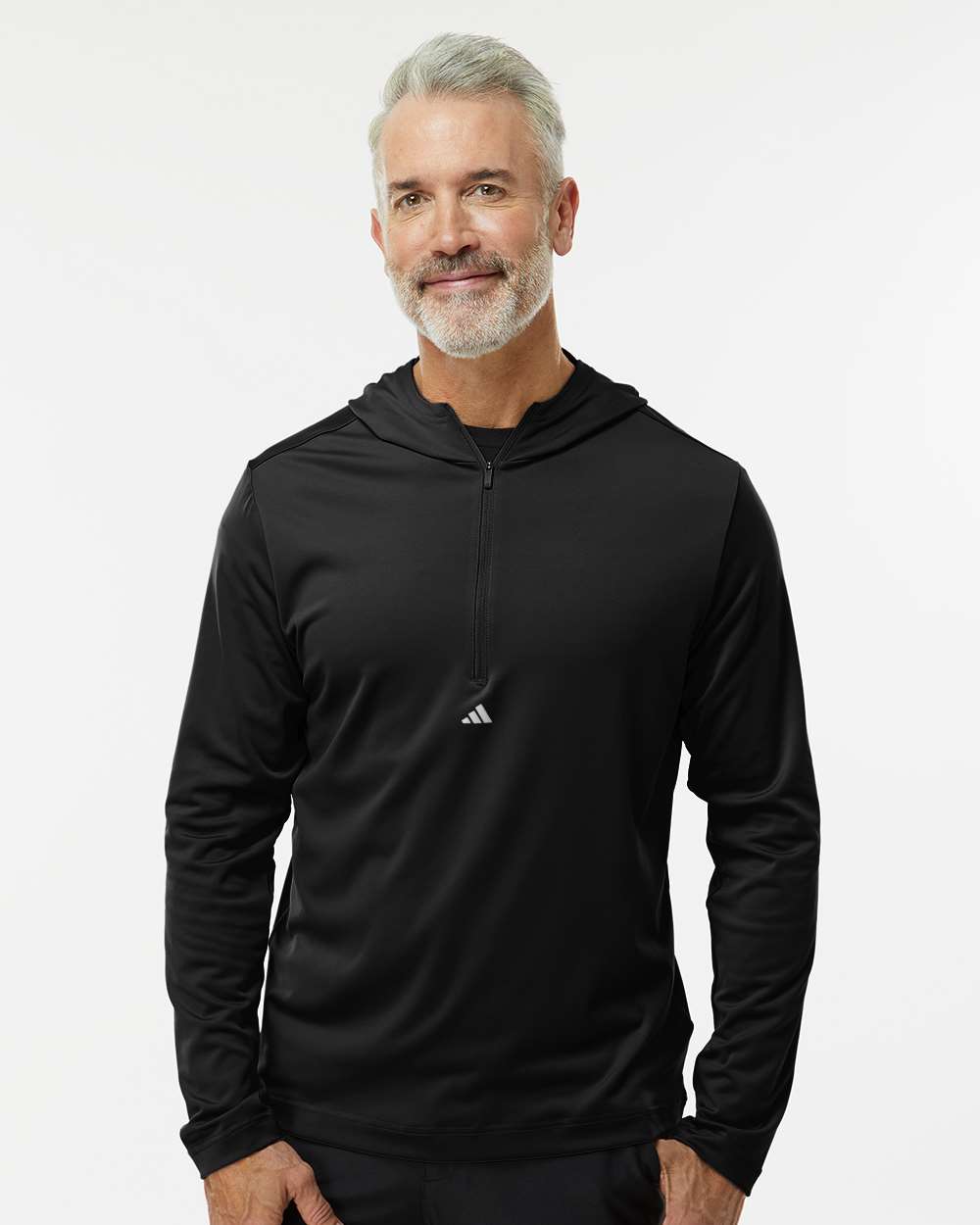 Adidas Lightweight Performance Quarter-Zip Hooded Pullover A596