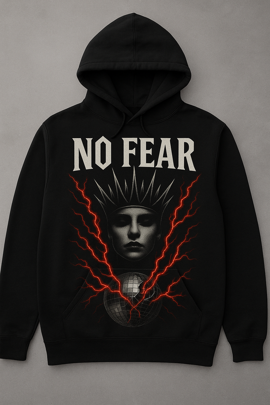 NO FEAR – Gaga Fanfare Tribute Hoodie (Mayhem Era Inspired) - Black / Small - Sweatshirts & Hoodies
