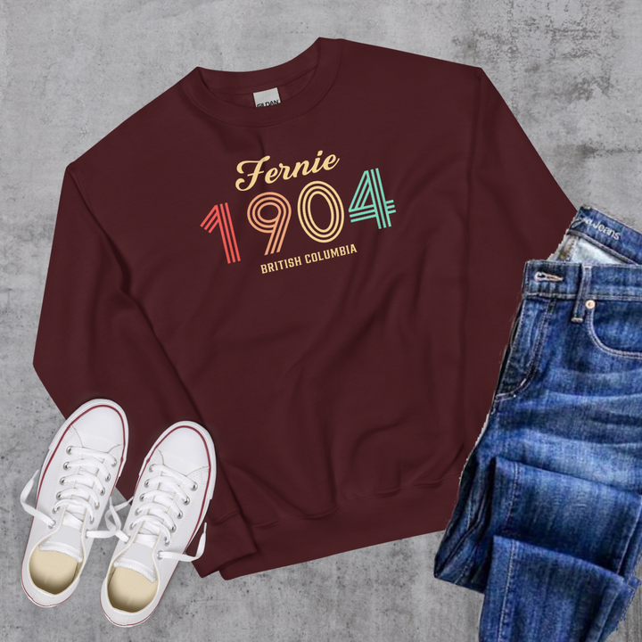 Fernie Vintage Crewneck - Maroon / S