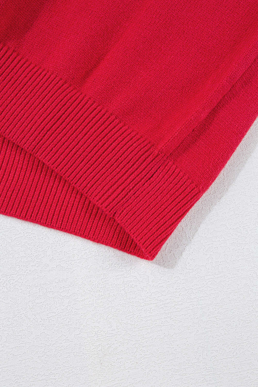 Sweaters-Fiery Red Tinsel Merry Letter Drop Shoulder Baggy Sweater-torontoscreenprinting.ca