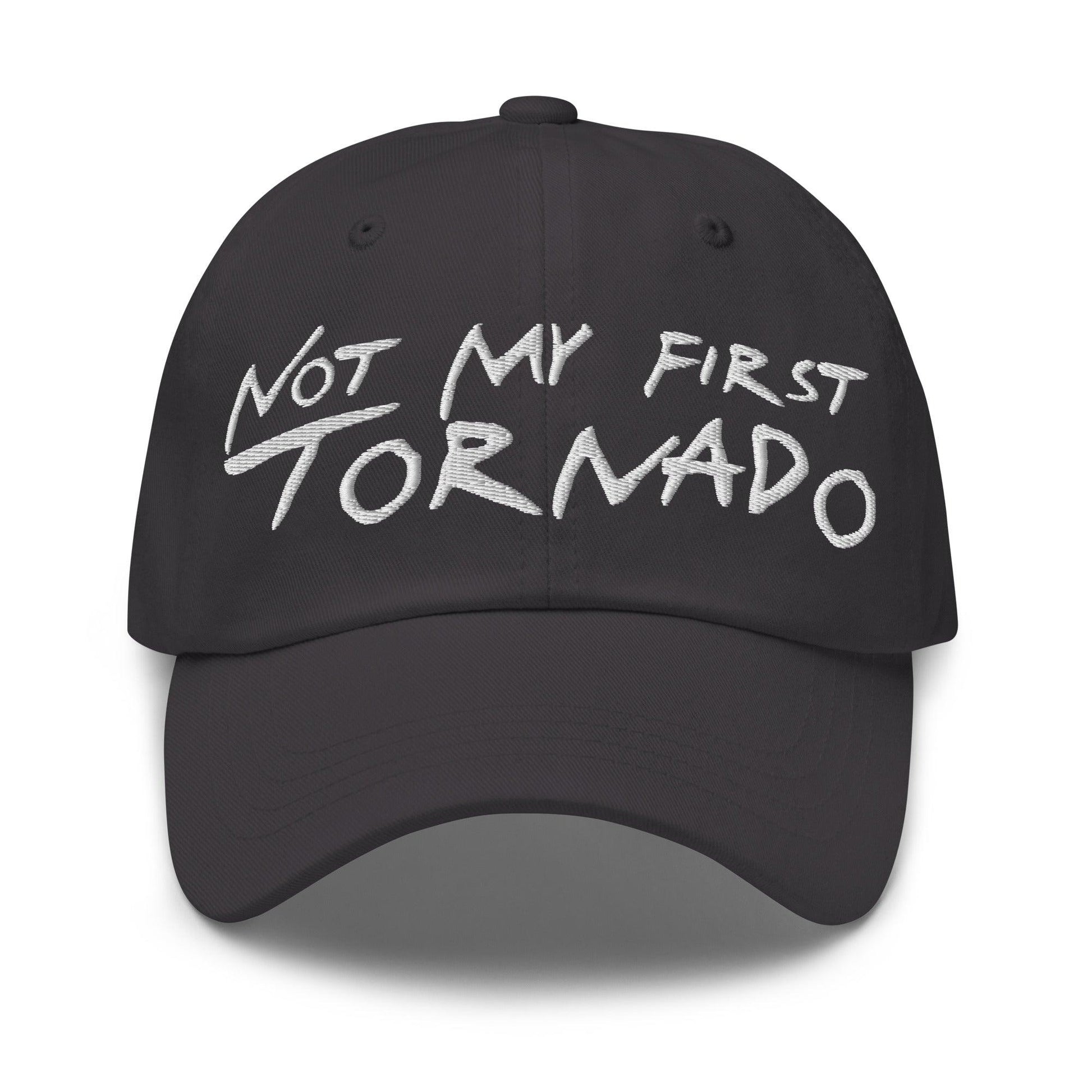 Not My First Tornado Dad Hat - Dark Grey - Headwear
