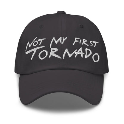 Not My First Tornado Dad Hat - Dark Grey - Headwear