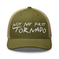 Not My First Tornado Retro Trucker Hat - Moss/ Khaki - Headwear