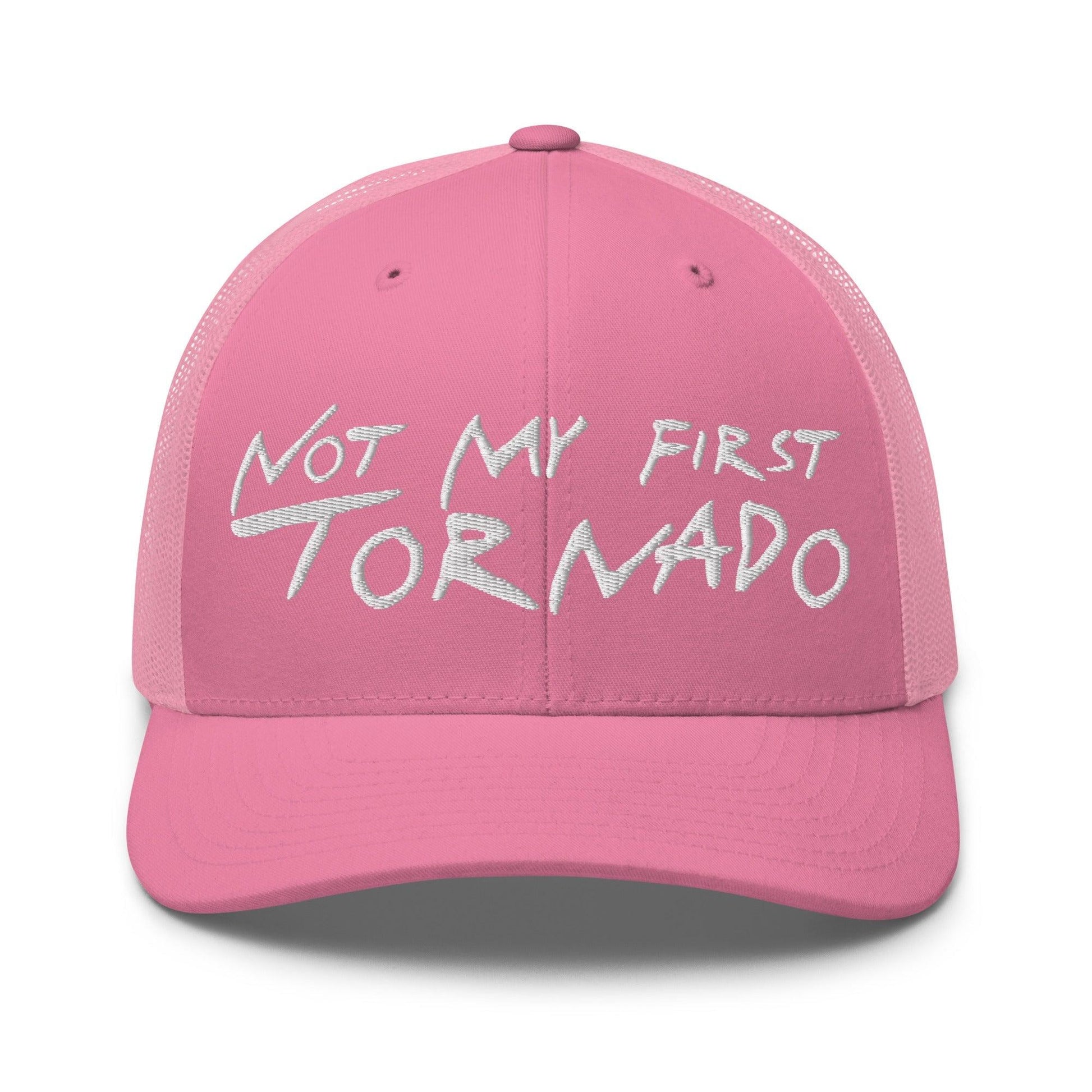 Not My First Tornado Retro Trucker Hat - Pink - Headwear