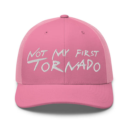 Not My First Tornado Retro Trucker Hat - Pink - Headwear