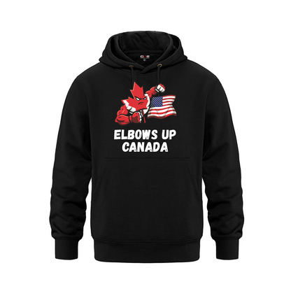 Fortress 320GSM Adult Water Repellent Pullover Hoodie - Elbows Up Canada! - Black / Extra small - Sweatshirts & Hoodies