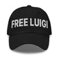 Free Luigi Mangione Embroidered Dad Hat - Black - Headwear