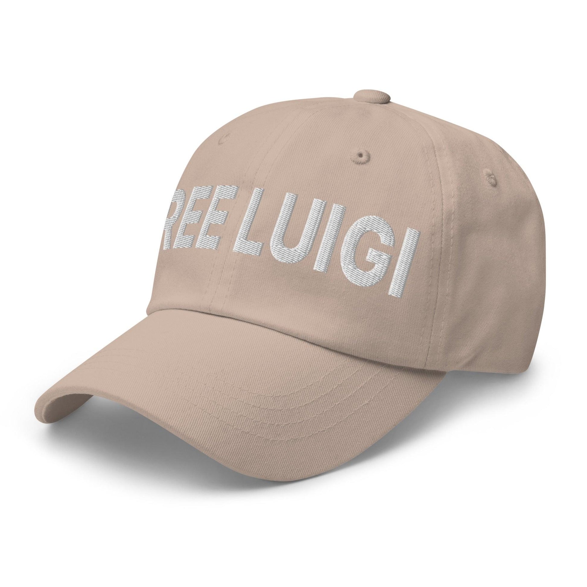 Free Luigi Mangione Embroidered Dad Hat - Headwear