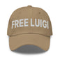 Free Luigi Mangione Embroidered Dad Hat - Khaki - Headwear