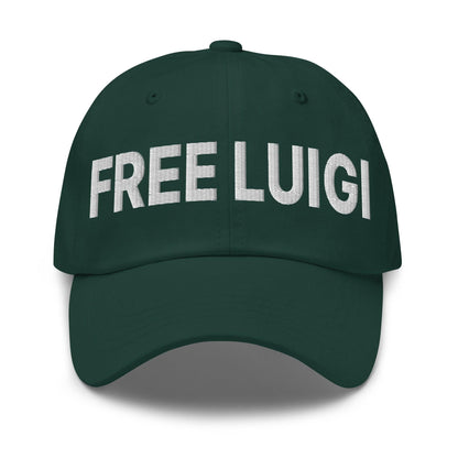 Free Luigi Mangione Embroidered Dad Hat - Spruce - Headwear