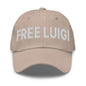 Free Luigi Mangione Embroidered Dad Hat - Stone - Headwear