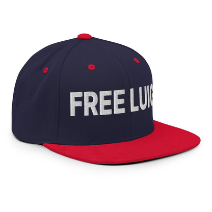 Free Luigi Mangione Embroidered Flat Bill Brim Snapback Hat - Headwear