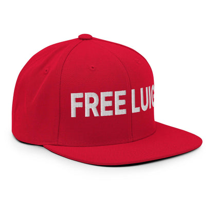 Free Luigi Mangione Embroidered Flat Bill Brim Snapback Hat - Headwear