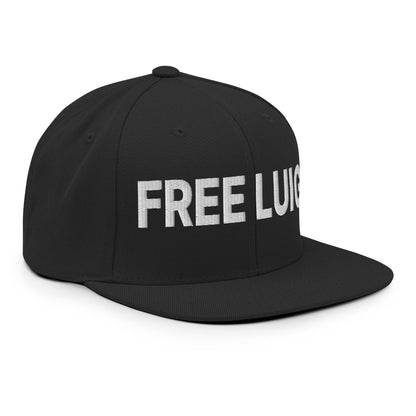 Free Luigi Mangione Embroidered Flat Bill Brim Snapback Hat - Headwear