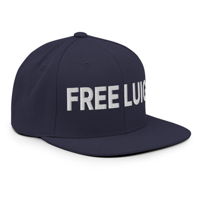 Free Luigi Mangione Embroidered Flat Bill Brim Snapback Hat - Headwear