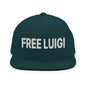 Free Luigi Mangione Embroidered Flat Bill Brim Snapback Hat - Spruce - Headwear