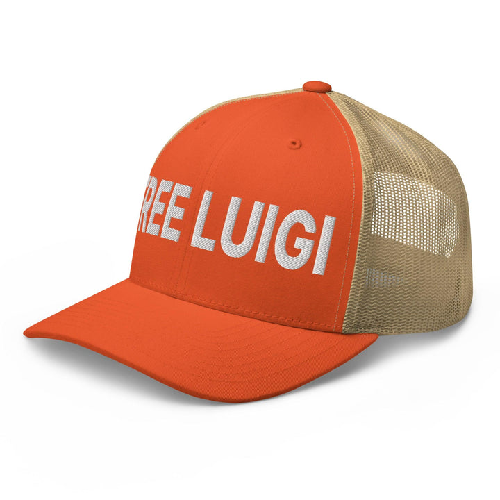 Free Luigi Mangione Embroidered Mesh Trucker Hat