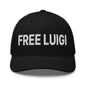 Free Luigi Mangione Embroidered Mesh Trucker Hat - Black - Headwear