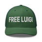 Free Luigi Mangione Embroidered Mesh Trucker Hat - Evergreen - Headwear