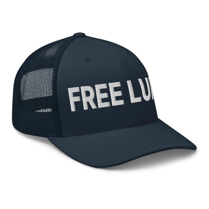 Free Luigi Mangione Embroidered Mesh Trucker Hat - Headwear
