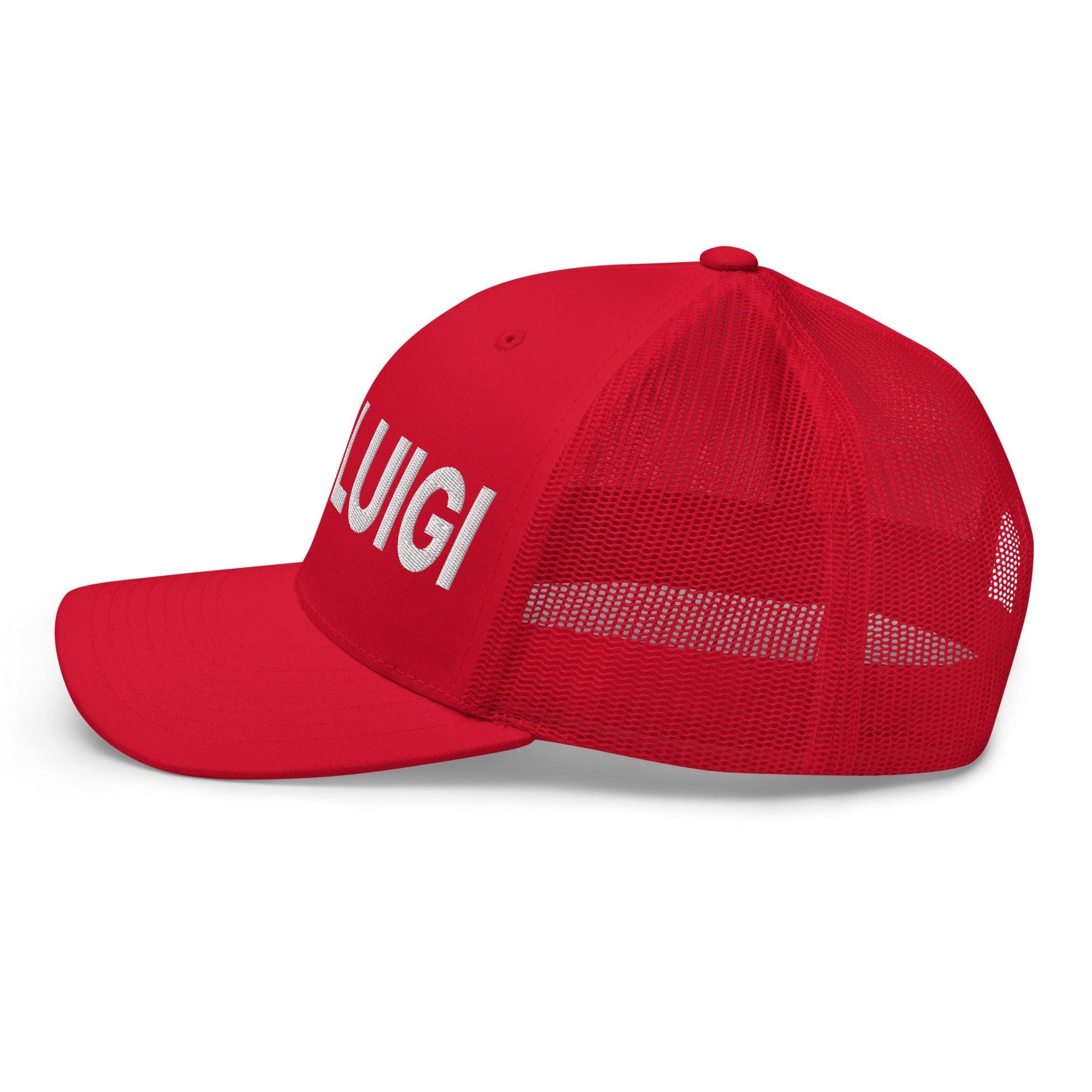 Free Luigi Mangione Embroidered Mesh Trucker Hat - Headwear