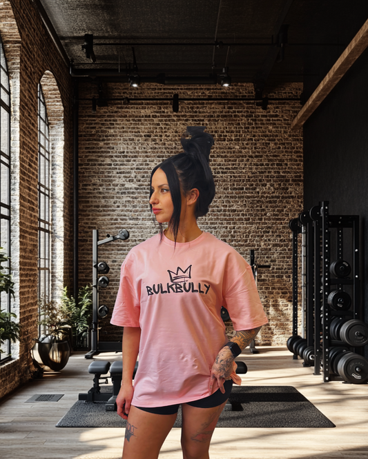 BulkBully G.O.A.L.S Collection - Women's Pink Oversized Tee