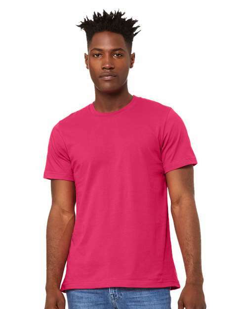 Fuchsia jersey tee: unleash your custom apparel vision for screen printing toronto abc123 - Fuchsia / XS