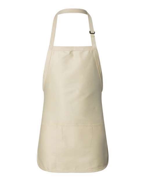 -Full-Length Apron with Pouch Pocket-torontoscreenprinting.ca