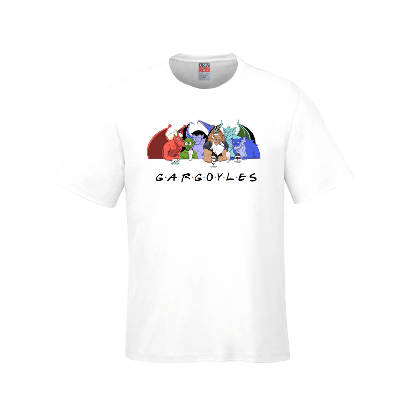 Gargoyles x Friends Mashup T-Shirt - Youth / White / Small - T-Shirt