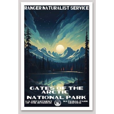 Gates of the Arctic National Park WPA Sticker Large - sticker