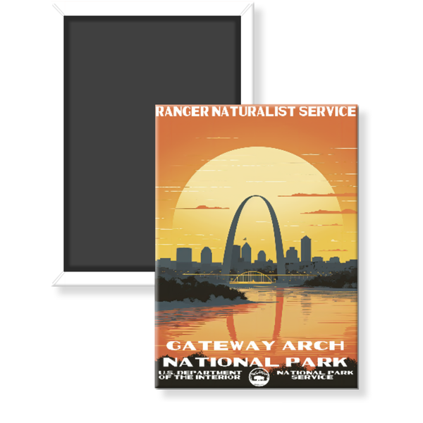 Gateway Arch National Park WPA Magnet - magnet