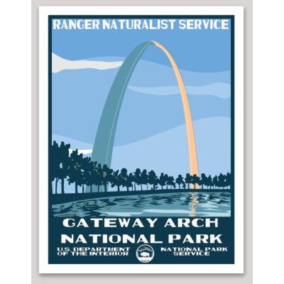 Gateway Arch National Park WPA Sticker Large - sticker